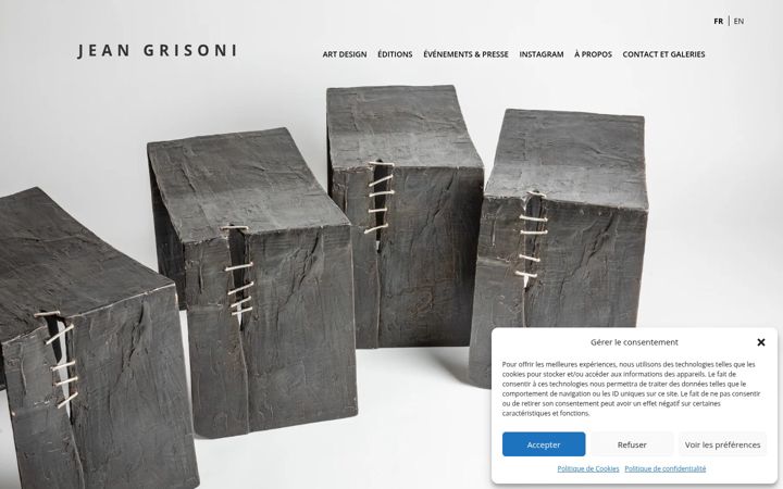 Screenshot of jeangrisoni.com
