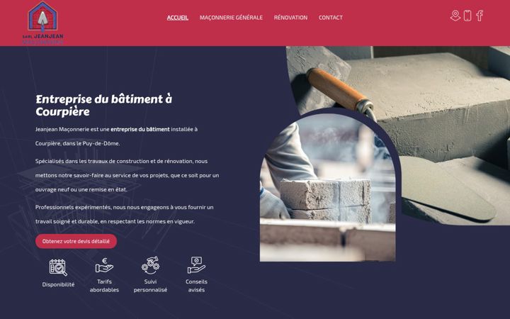 Screenshot of jeanjeanmaconnerie.fr