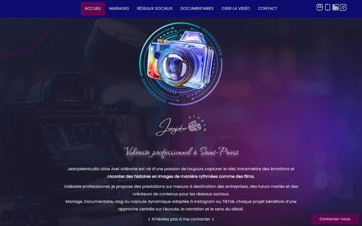 Screenshot of jeanjokerstudio.fr