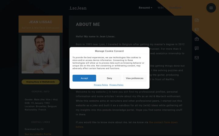 Screenshot of jeanlissac.com