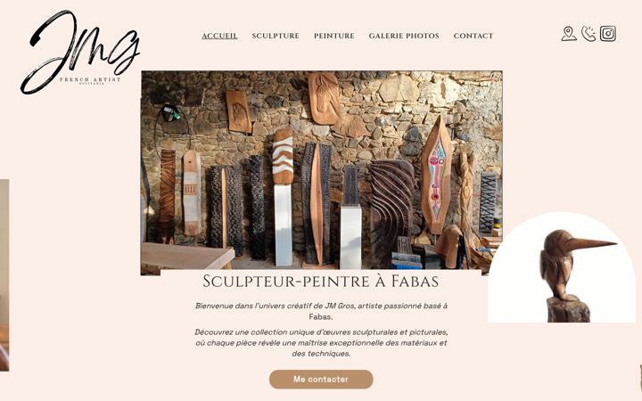 Screenshot of jeanmichelgros-sculpteur.com