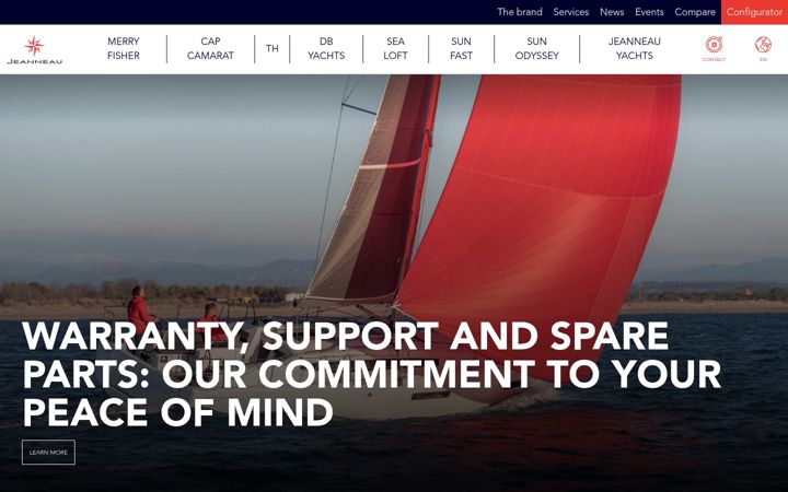 Screenshot of jeanneau.com