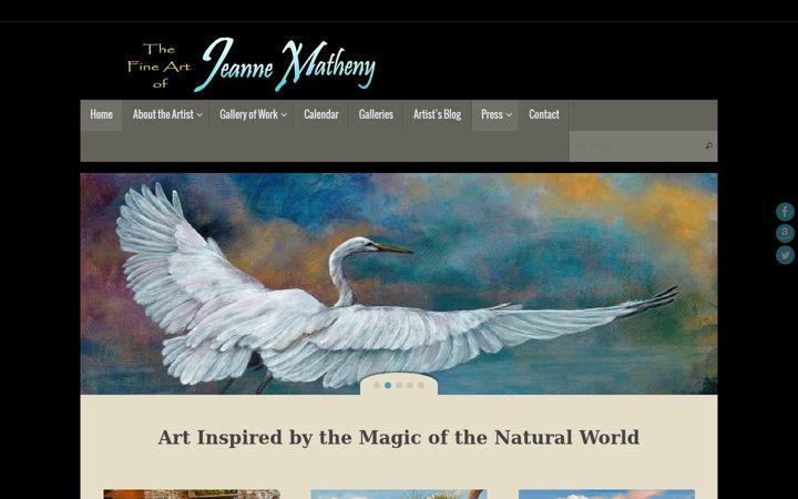 Screenshot of jeannemathenyart.com