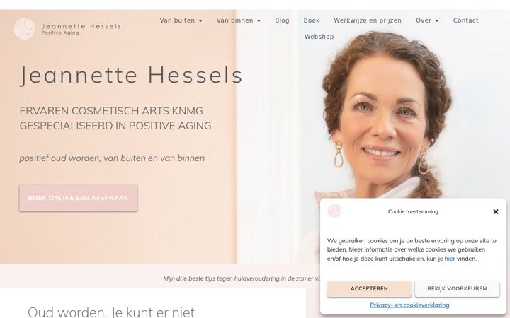 Screenshot of jeannettehessels.nl