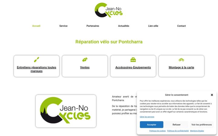 Screenshot of jeannocycle.com