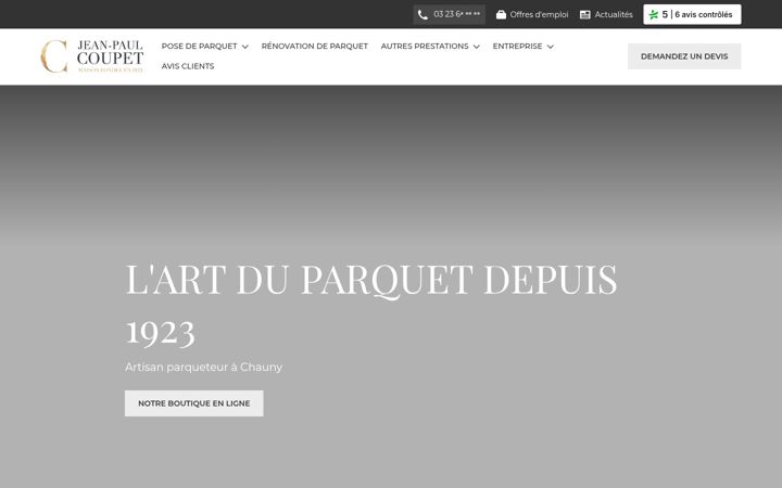 Screenshot of jeanpaulcoupet.com