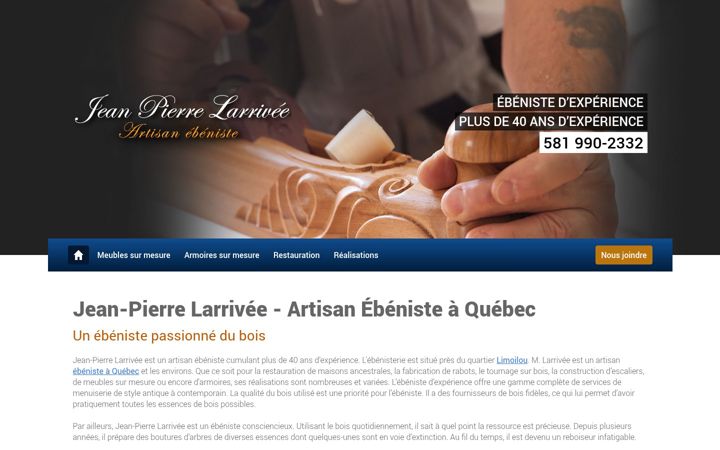 Screenshot of jeanpierrelarrivee.com