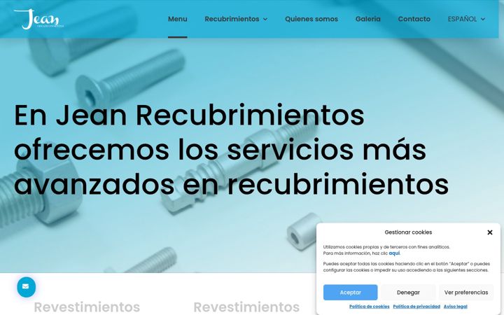 Screenshot of jeanrecubrimientos.com
