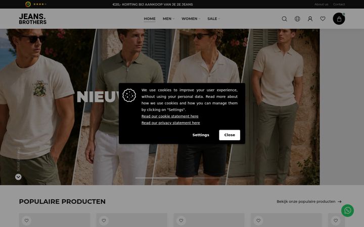 Screenshot of jeansbrothers.com