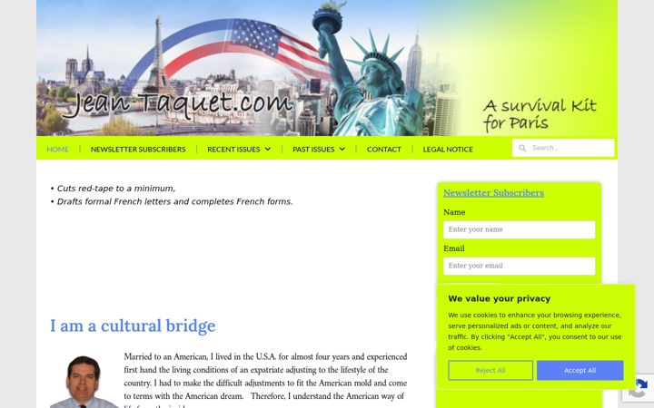 Screenshot of jeantaquet.com
