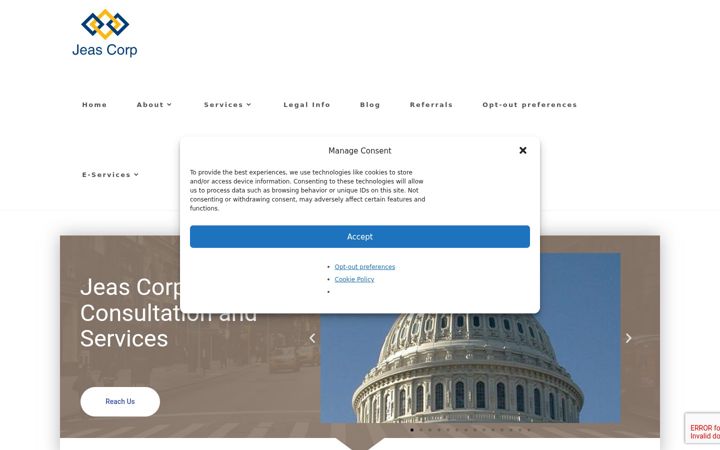 Screenshot of jeascorp.com