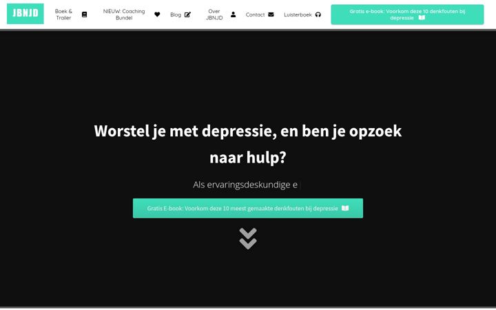 Screenshot of jebentnietjedepressie.nl