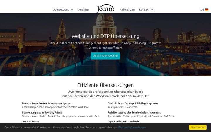Screenshot of jecaro.de