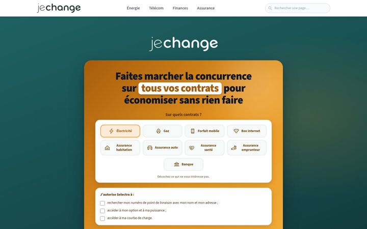 Screenshot of jechange.fr