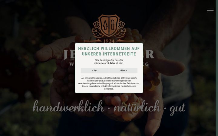 Skærmbillede af jechtinger-wein.de