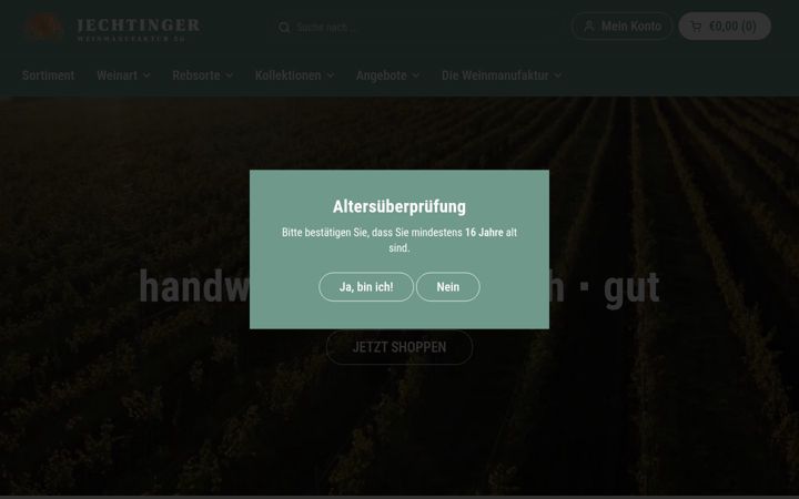 Skärmbild av jechtinger.de