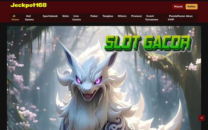 Screenshot of jeckpot168.com