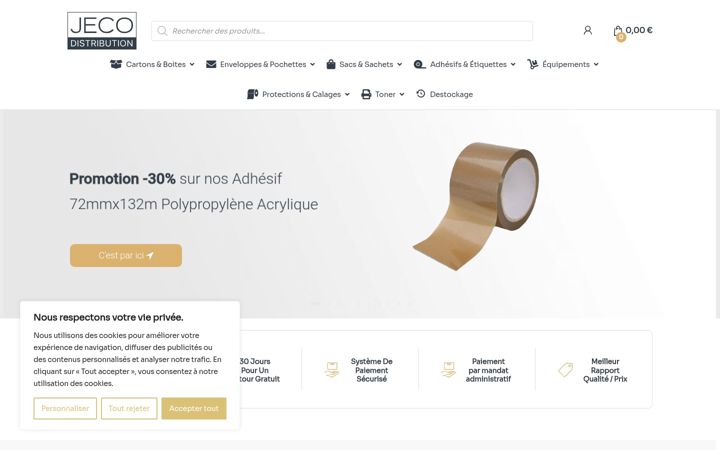 Screenshot of jeco-distribution.com
