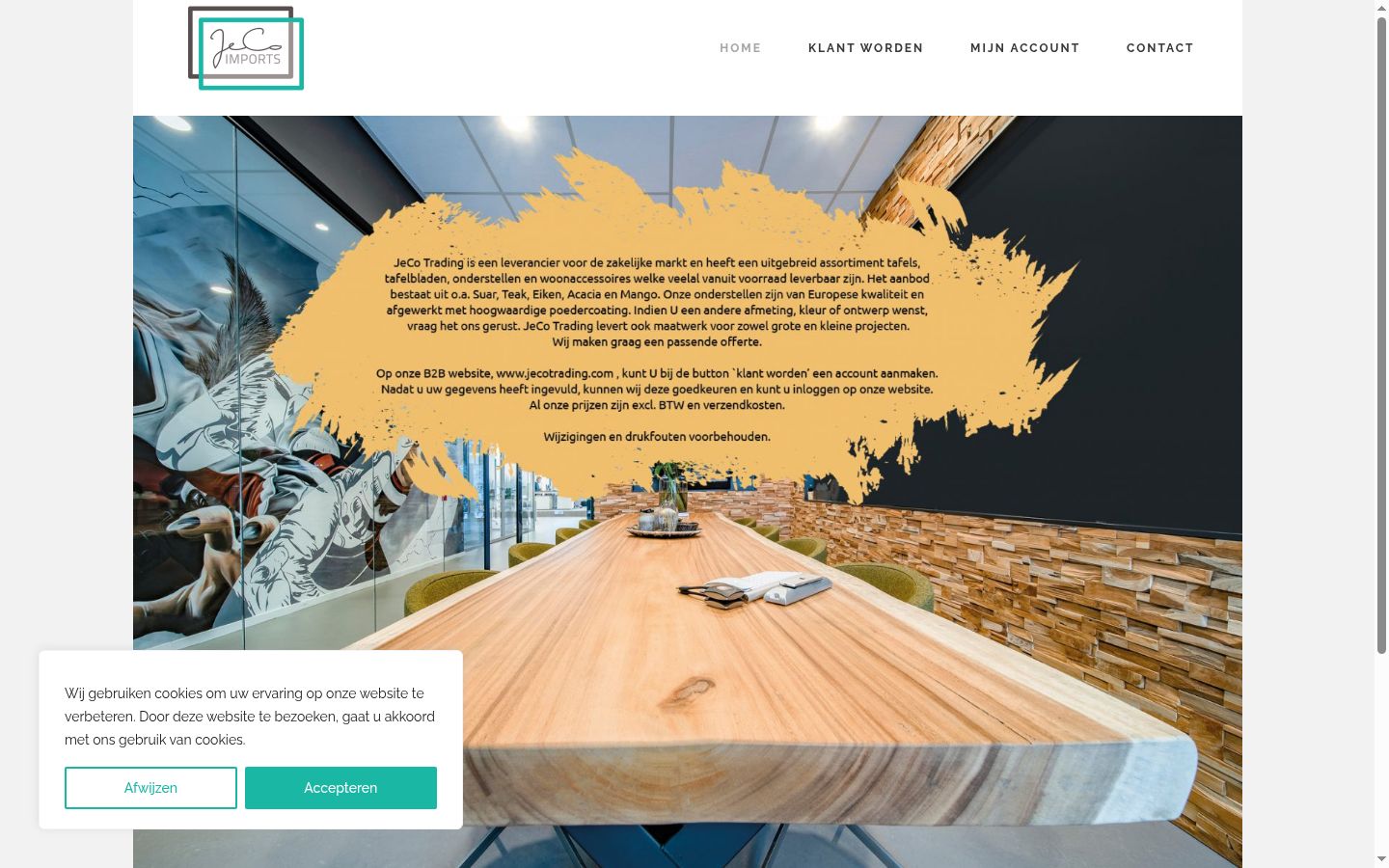 Screenshot of the consent banner shown before any interaction