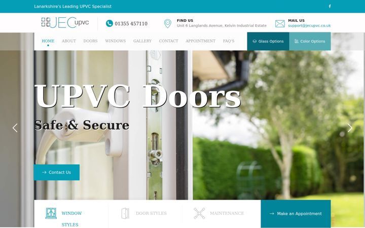 Screenshot of jecupvc.co.uk