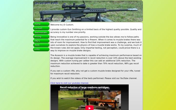 Screenshot of jecustom.com