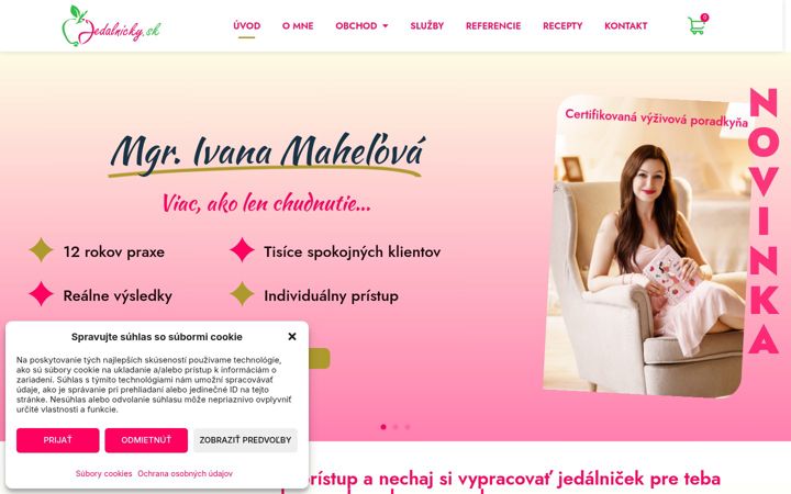 Screenshot of jedalnicky.sk