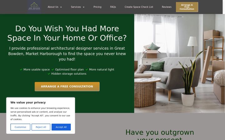 Screenshot of jeddesign.co.uk