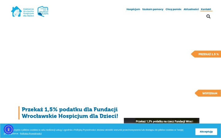 Screenshot of jedenprocentdladzieci.pl