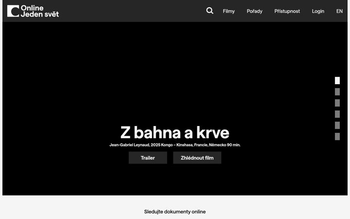 Snimka zaslona za jedensvetonline.cz