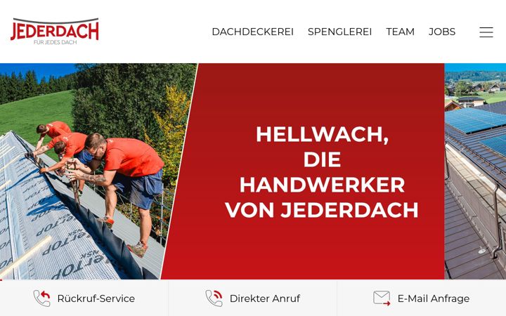 Screenshot of jederdach.at