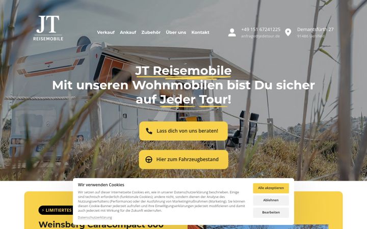 Screenshot of jedetour.de