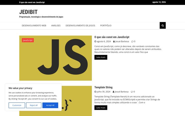 Screenshot of jedibit.com.br