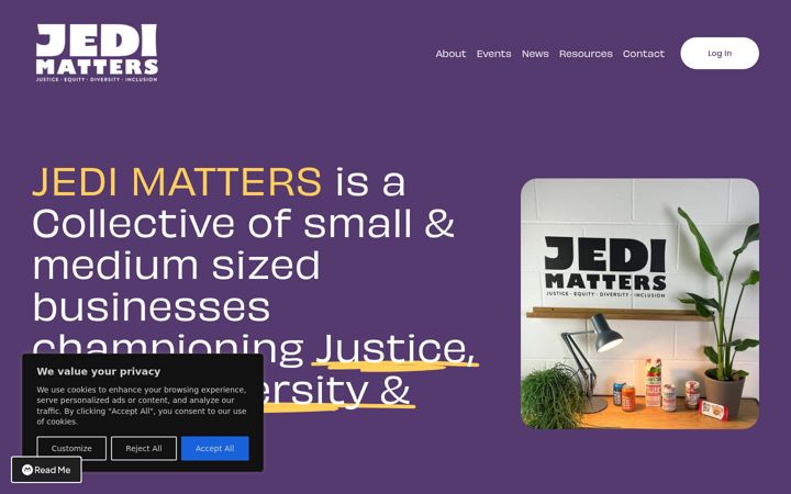 Screenshot of jedimatters.org