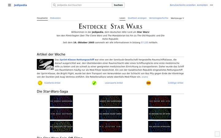 Screenshot of jedipedia.net