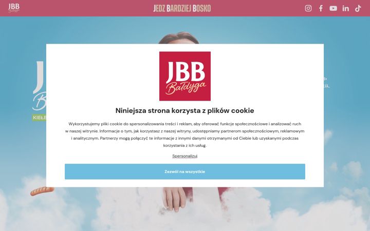 Screenshot of jedzbardziejbosko.pl