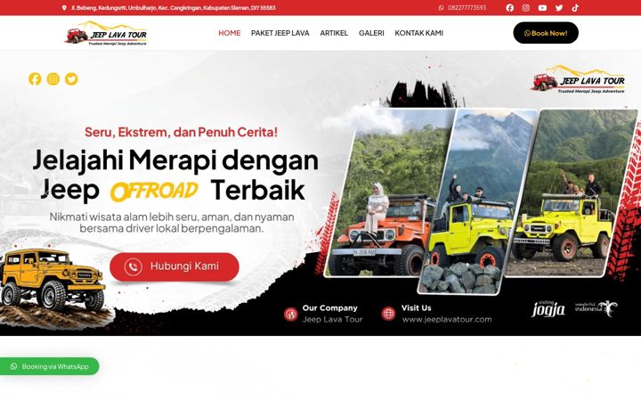 Screenshot of jeeplavatour.com
