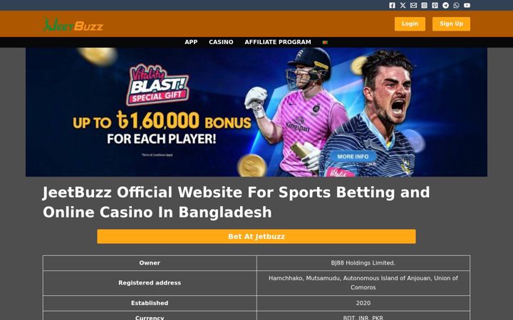 Screenshot of jeetbuzz.org