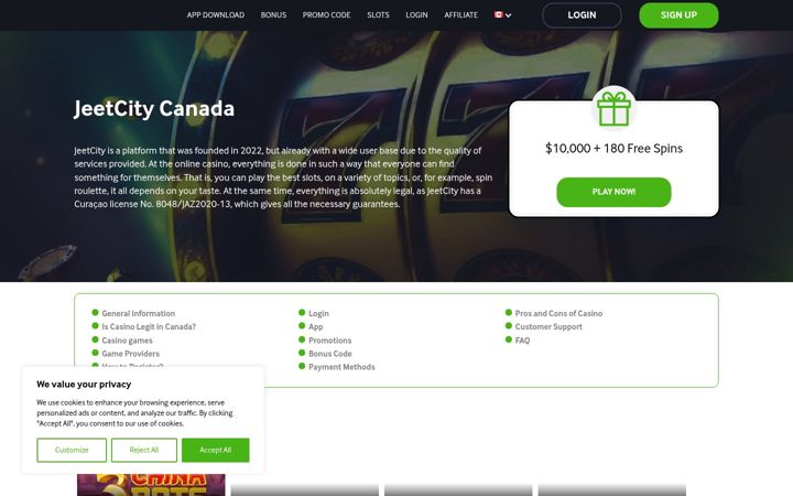 Screenshot of jeetcity-ca.com