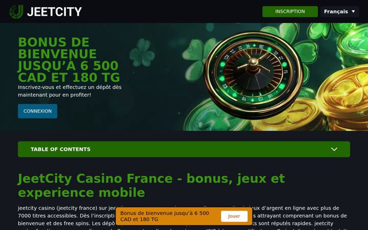 Screenshot of jeetcity-fr.com