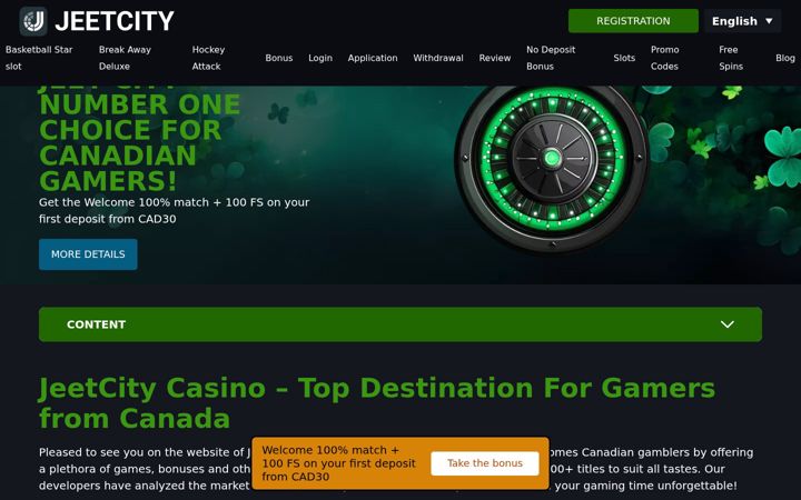 Screenshot of jeetcitycasino.net