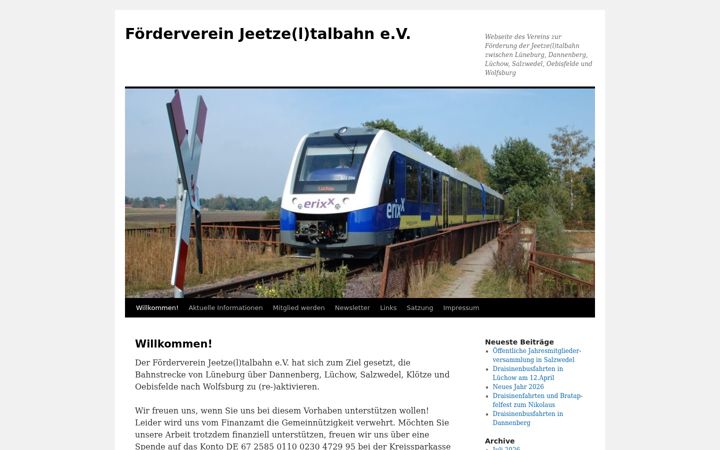 Screenshot of jeetzeltalbahn.de
