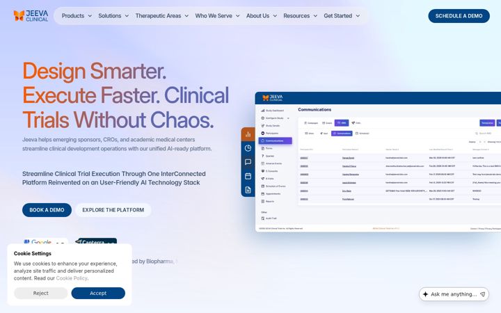 Screenshot of jeevatrials.com