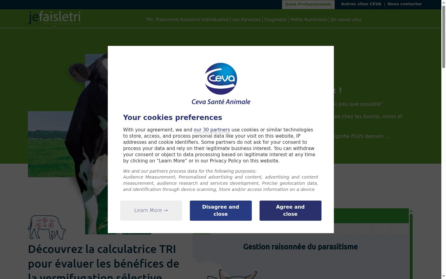Captură de ecran a bannerului de consimțământ afișat înainte de orice interacțiune