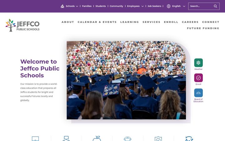 Screenshot of jeffcopublicschools.org
