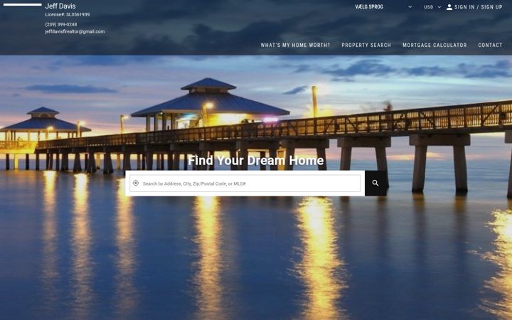 Screenshot of jeffdavisflrealtor.com