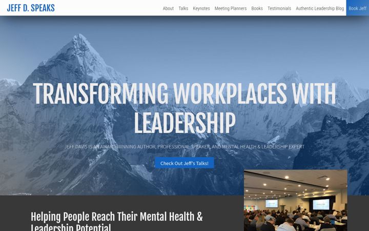 Screenshot of jeffdspeaks.com