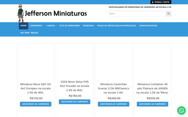 Screenshot of jeffersonminiaturas.com.br