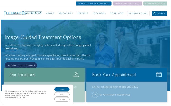 Screenshot of jeffersonradiology.com