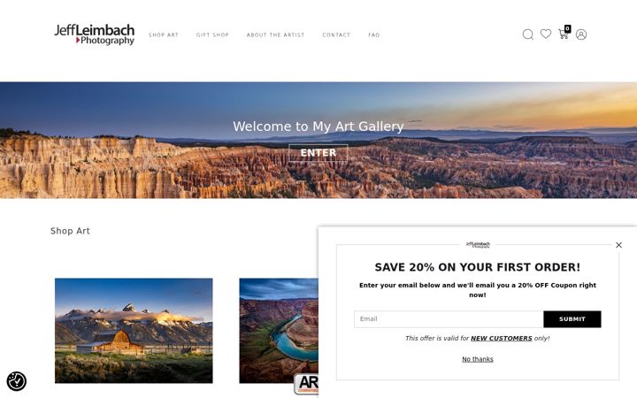 Screenshot of jeffleimbachphotography.com