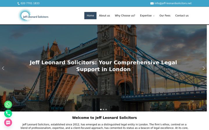 Screenshot of jeffleonardsolicitors.com